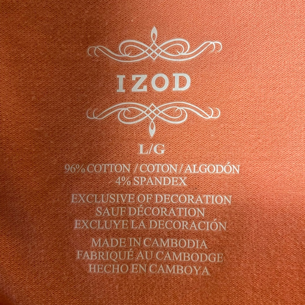 Izod Short Sleeve Pullover Shirt Women’s Large - Picture 3 of 3